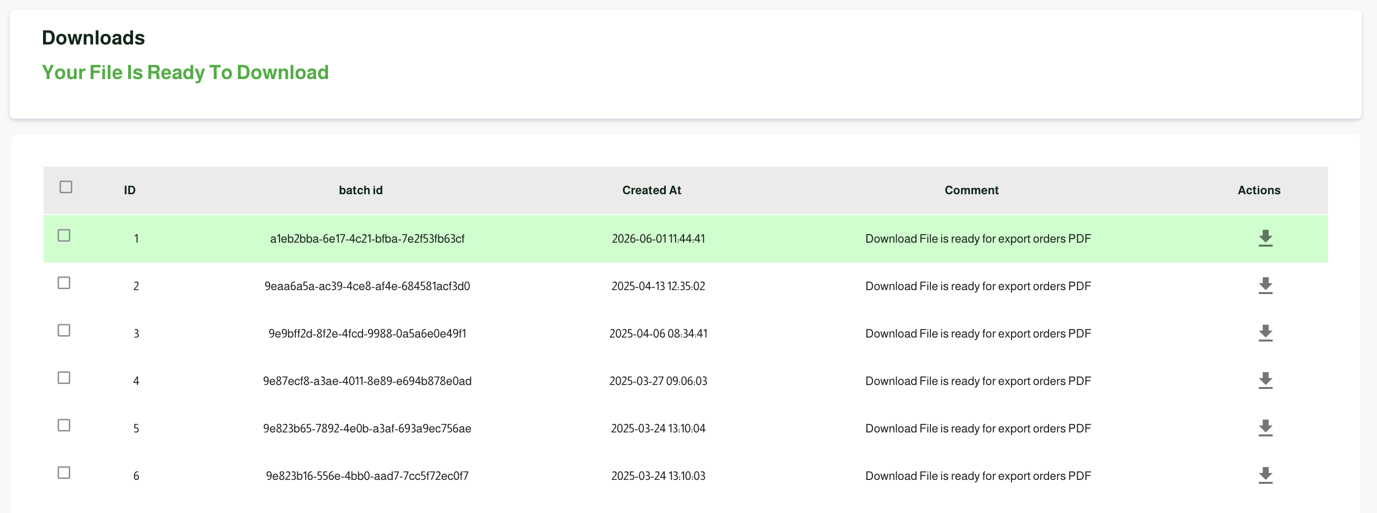 Downloads Page